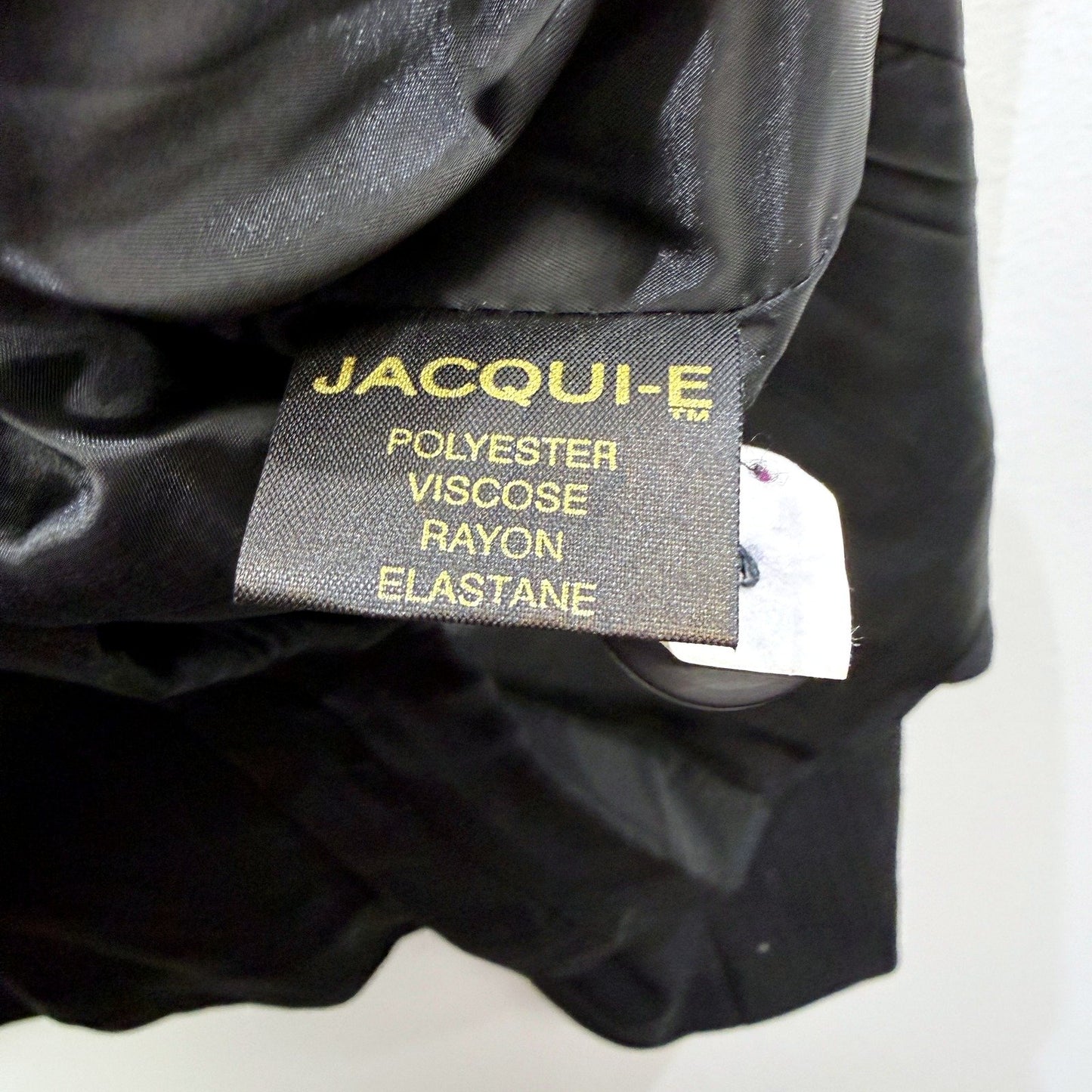 Jacqui-E Womens Peplum Tailored Black Blazer for Office Wear, Size 8