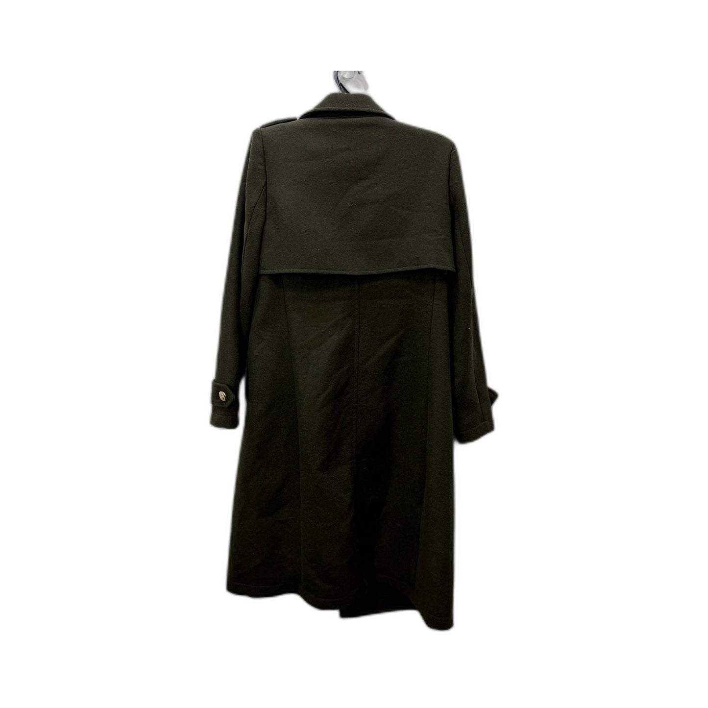 Dechuba Womens Olive Green Wool Blend Peacoat Coat, Size 10