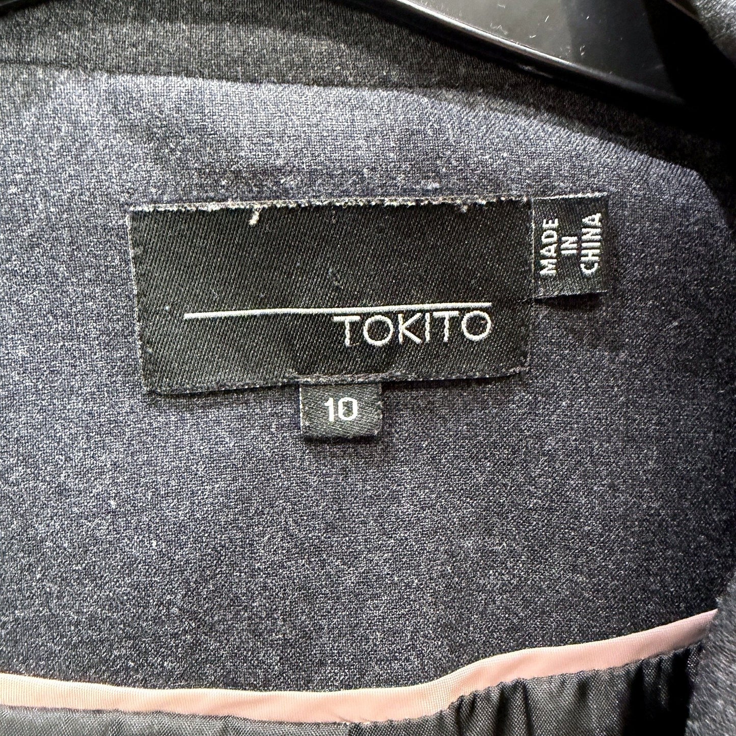 Tokito Womens Black Formal Blazer Suit Jacket Size 10