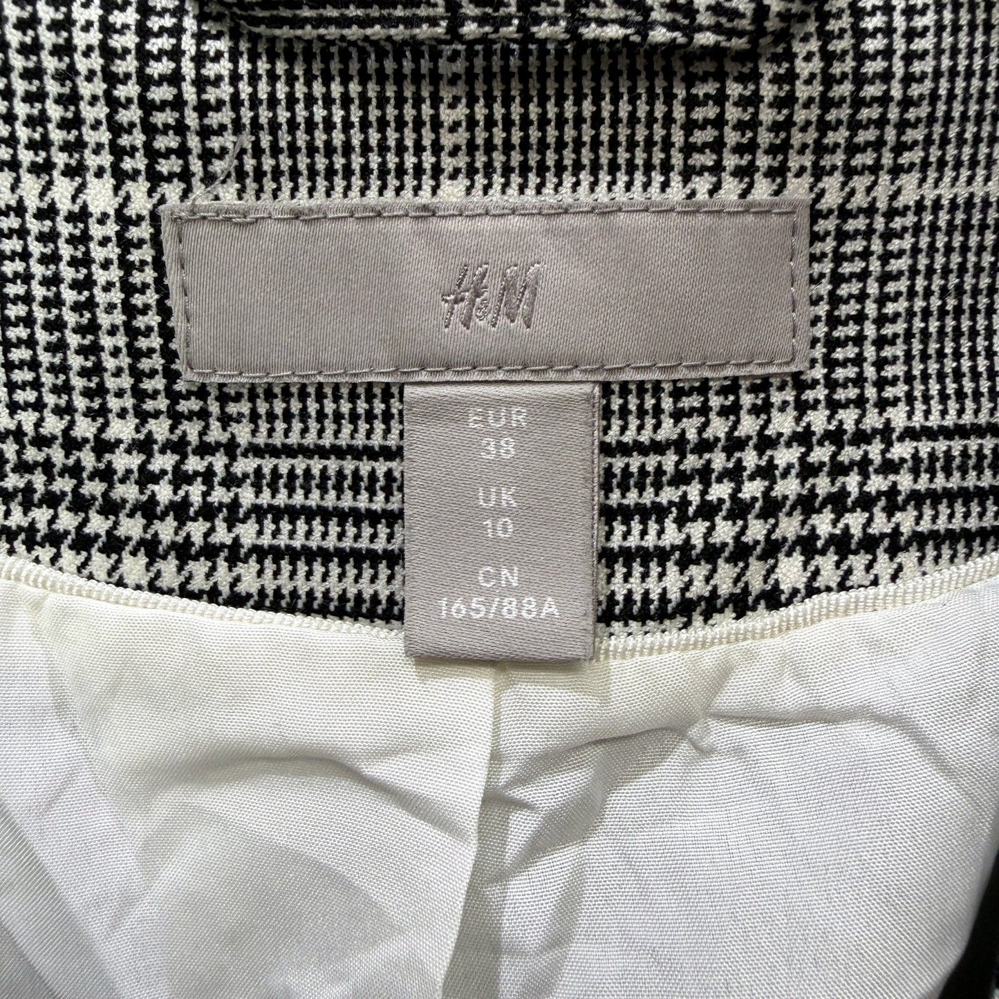 H&M Womens Plaid Blazer in Multi Color & - Size 10