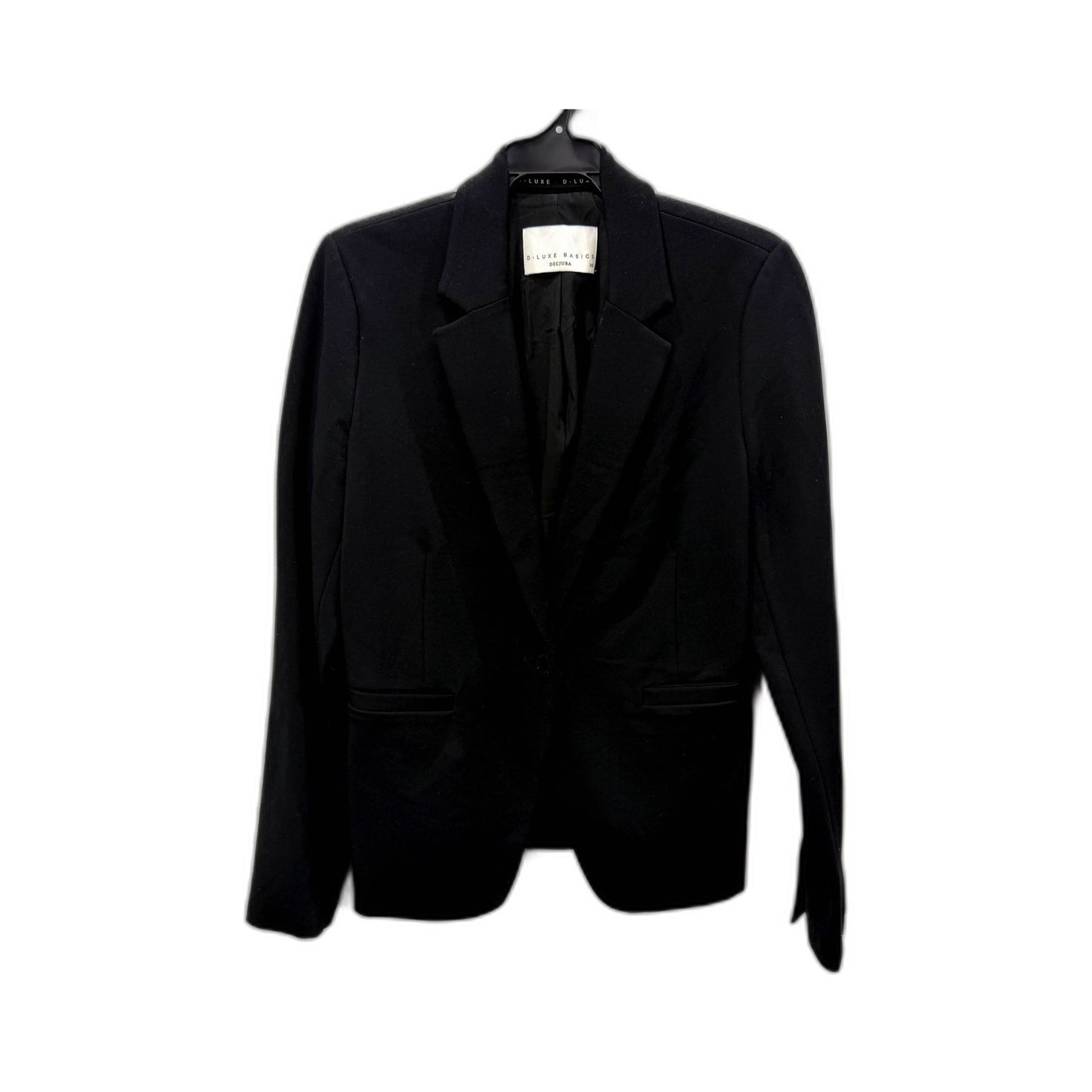 D-Luxe Basics Womens Black Lightweight Tailored Stretch Blazer Size XS