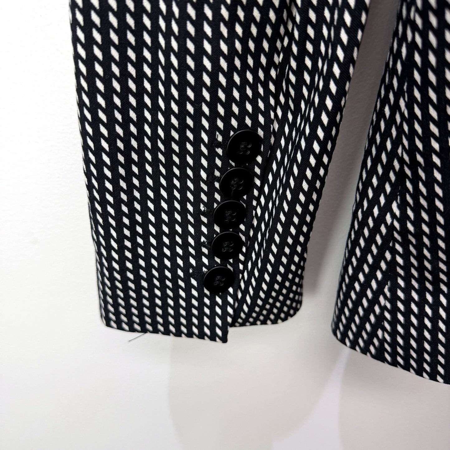 Portmans Womens Houndstooth Blazer in Black and White, Size 6