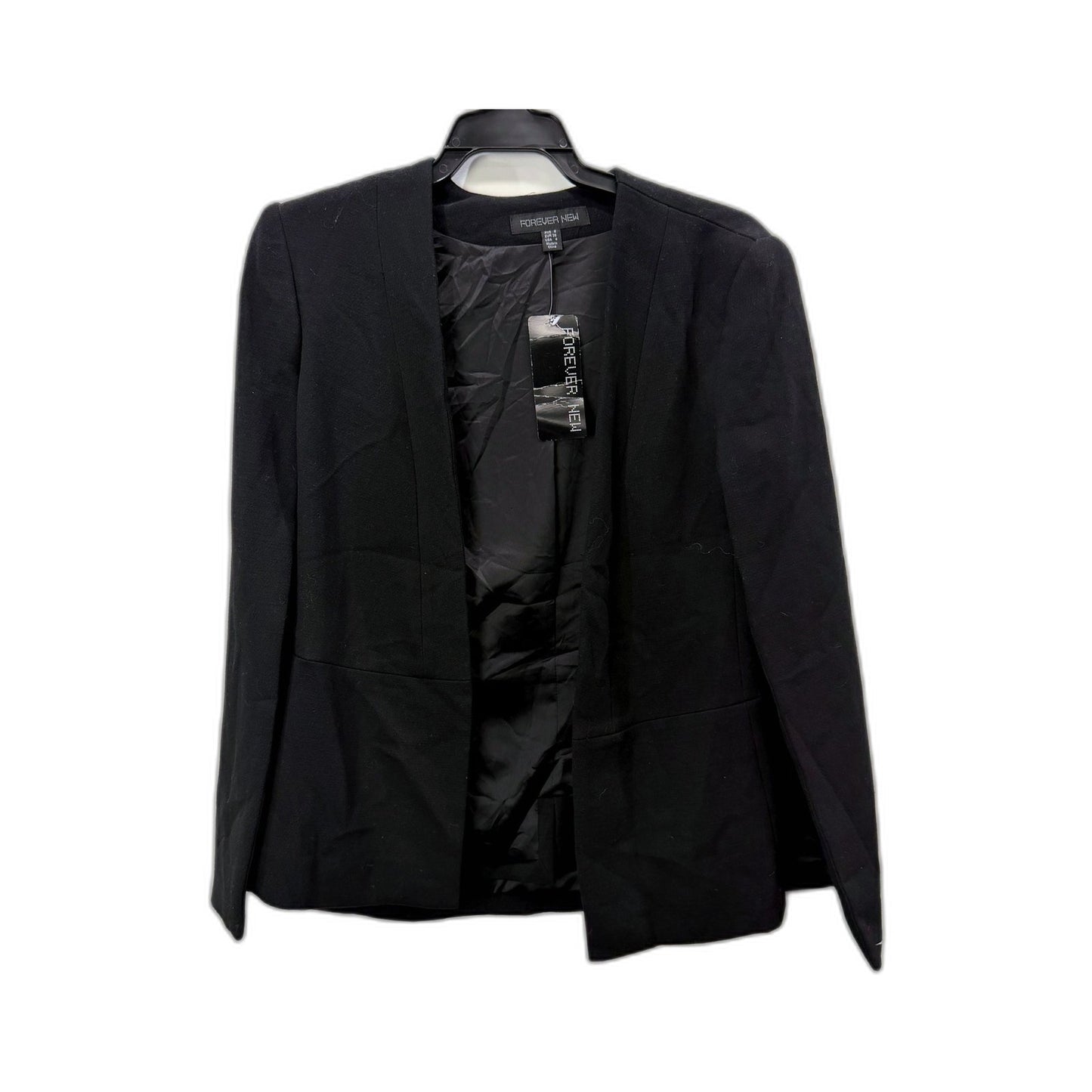 Forever New Womens Sleeveless Poncho Jacket in Black, Size 8 NEW