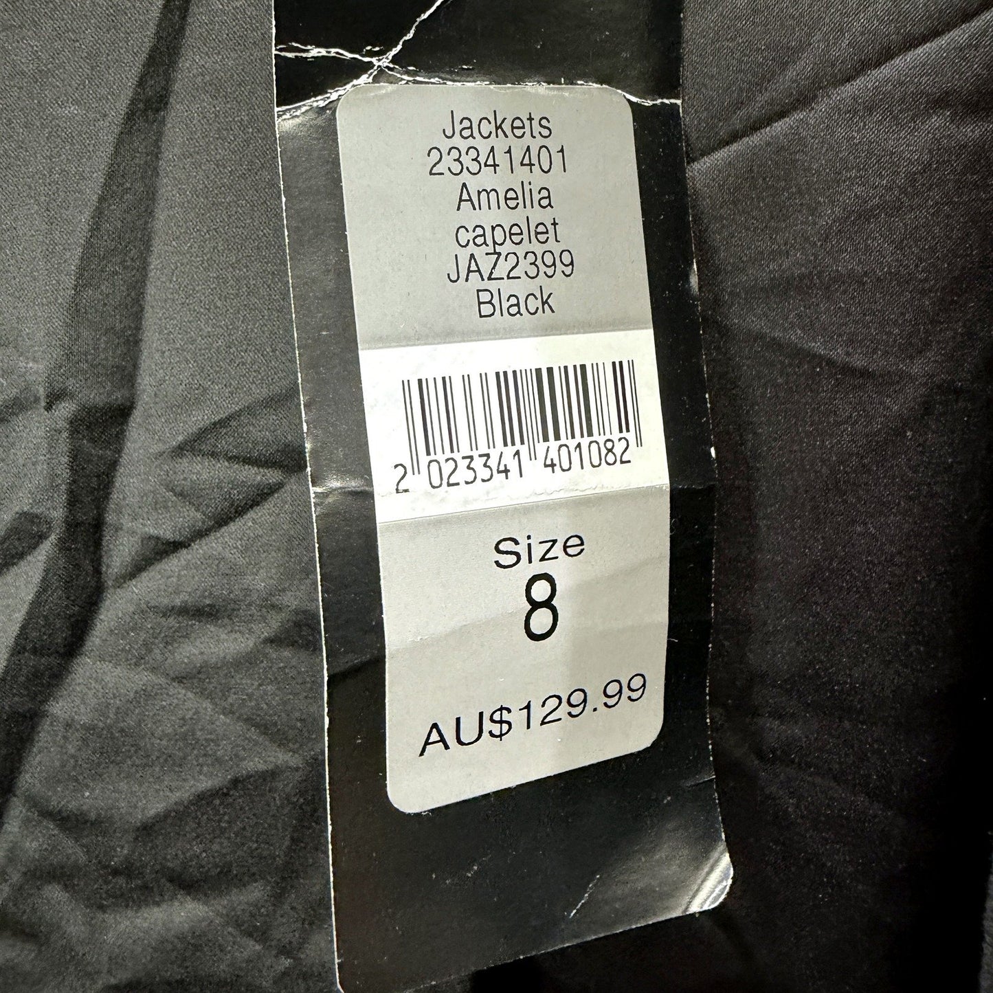 Forever New Womens Sleeveless Poncho Jacket in Black, Size 8 NEW