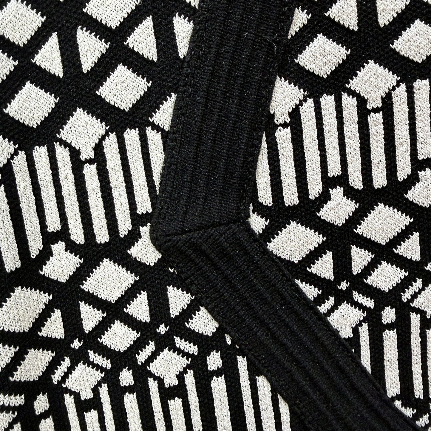Thurley Womens Geometric Sleeveless Bodycon Dress Black and White Size L