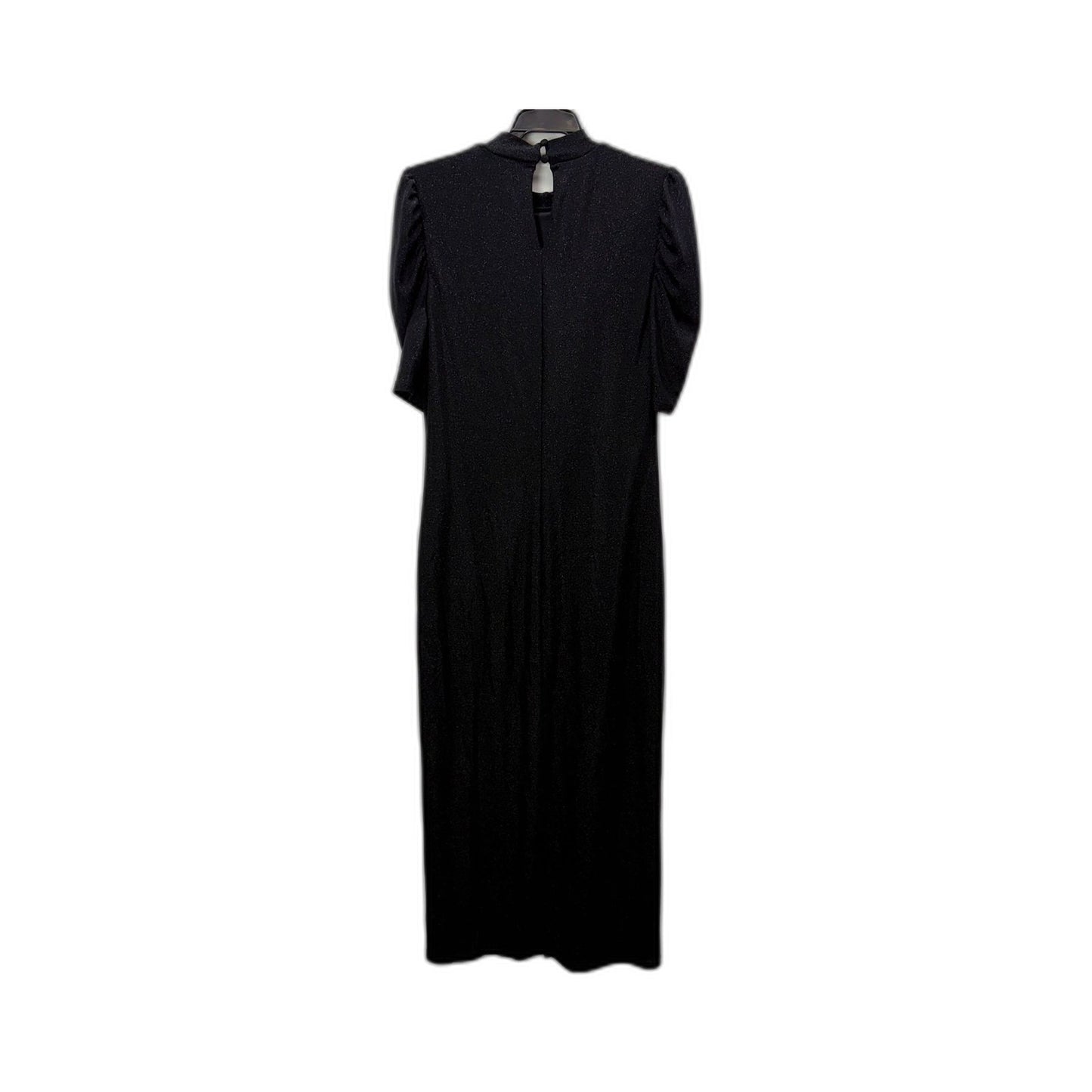 Tokito Womens Puff Sleeve High Neck Elastane Dress in Black, Size 10 NEW