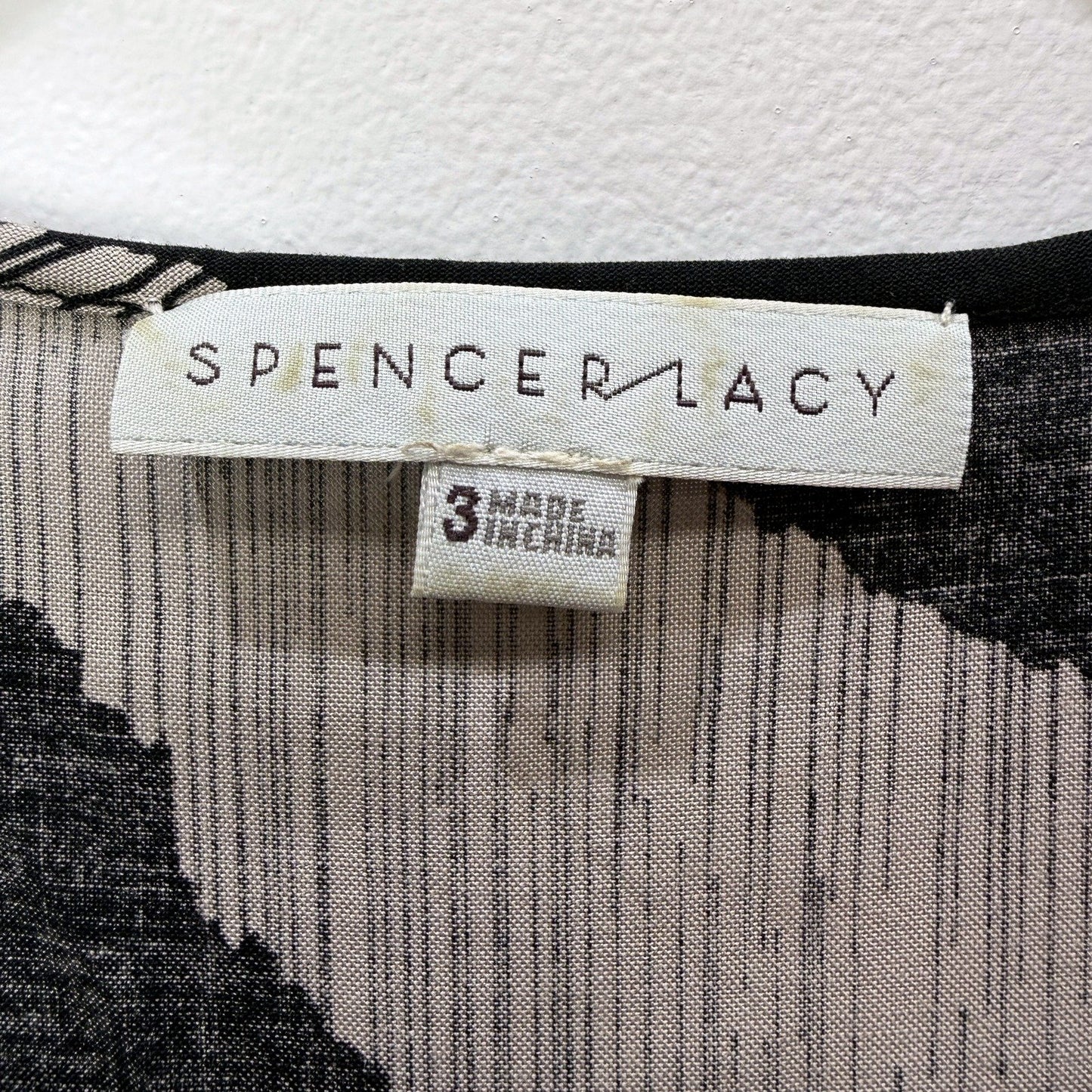 Spencer Lacy Womens Geometric Print Viscose Dress in Black Gray Size 3