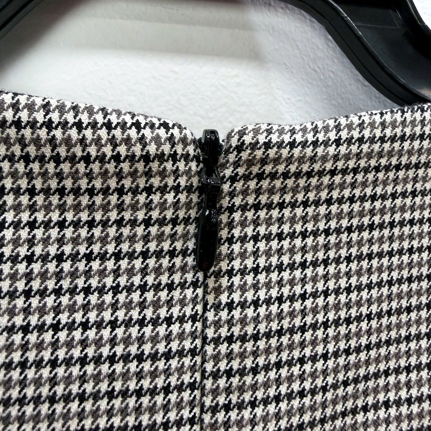 H&M Womens Houndstooth Dress Black and White Short Sleeve Size EUR 36 / US XS