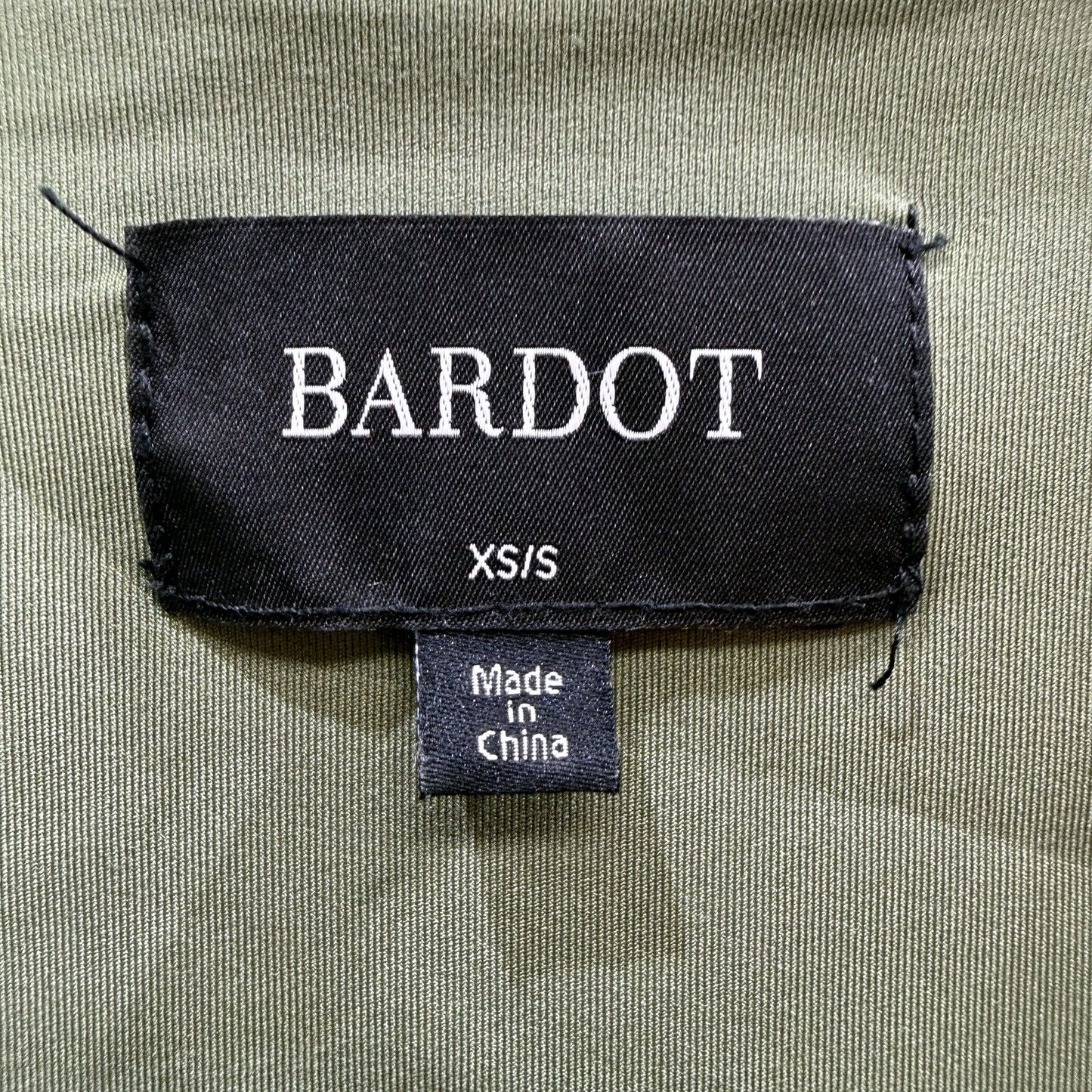 Bardot Womens Olive Green Ruched Waist Midi Dress Long Sleeve Size XS/S