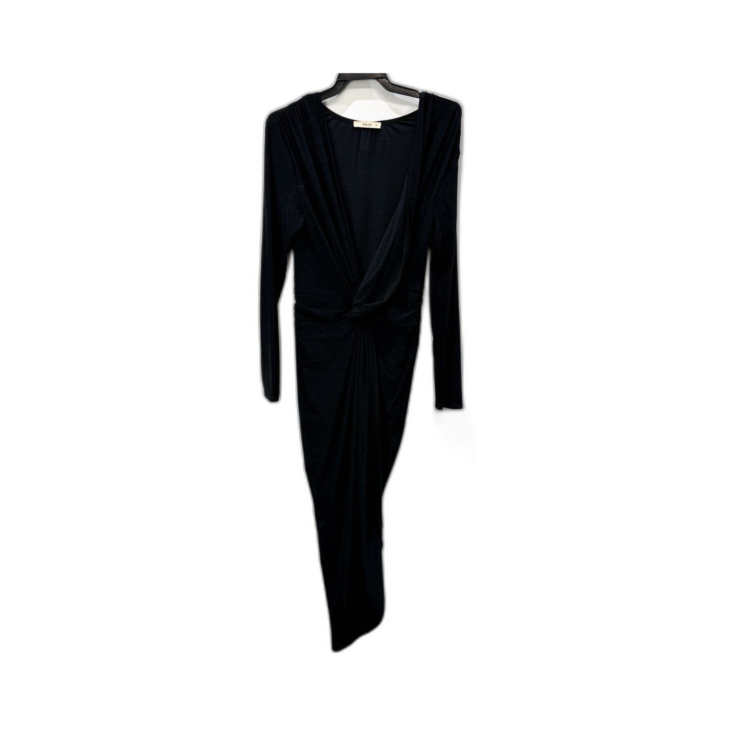Sheike Womens Spandex Dress Ruched Waist in Black Sz 10