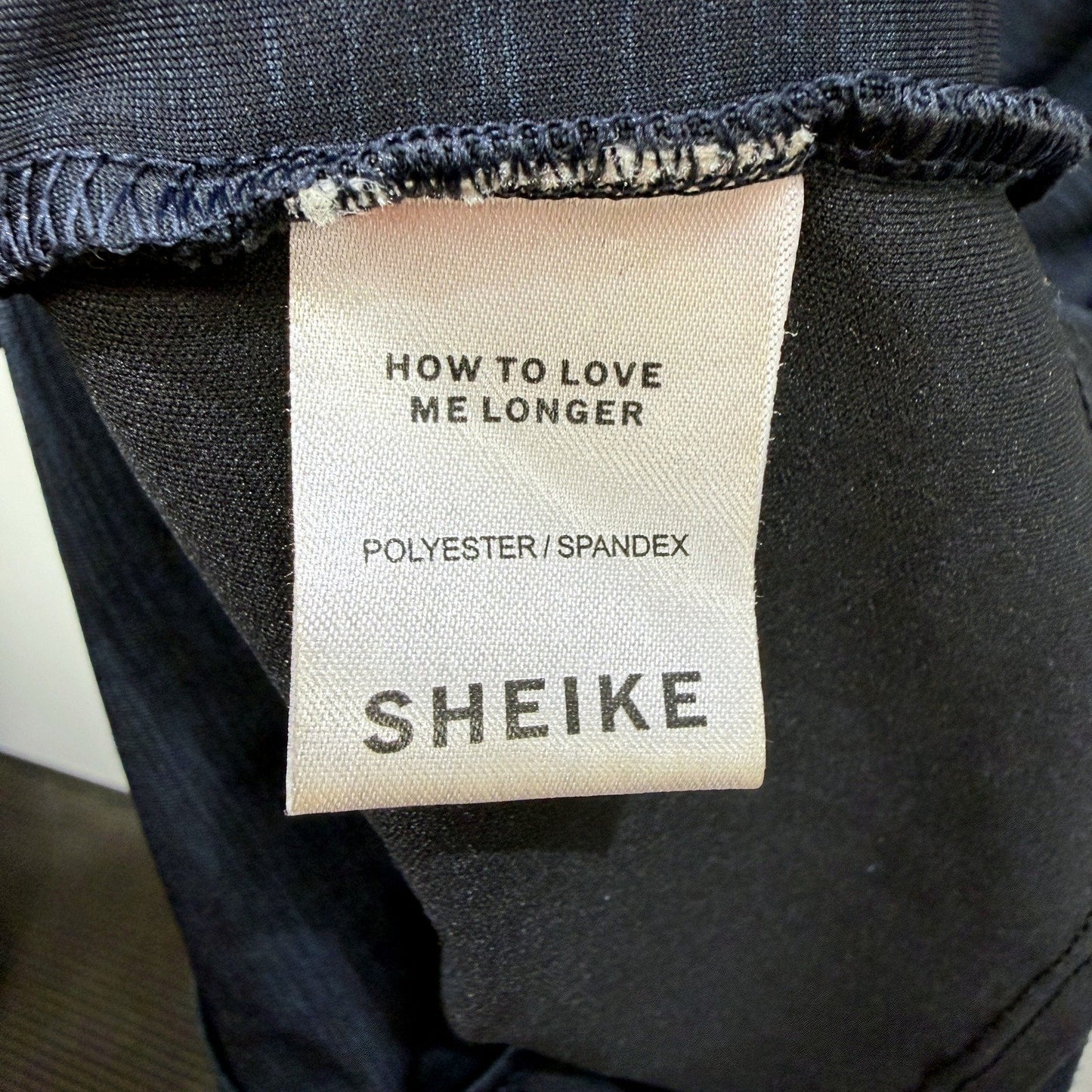 Sheike Womens Spandex Dress Ruched Waist in Black Sz 10