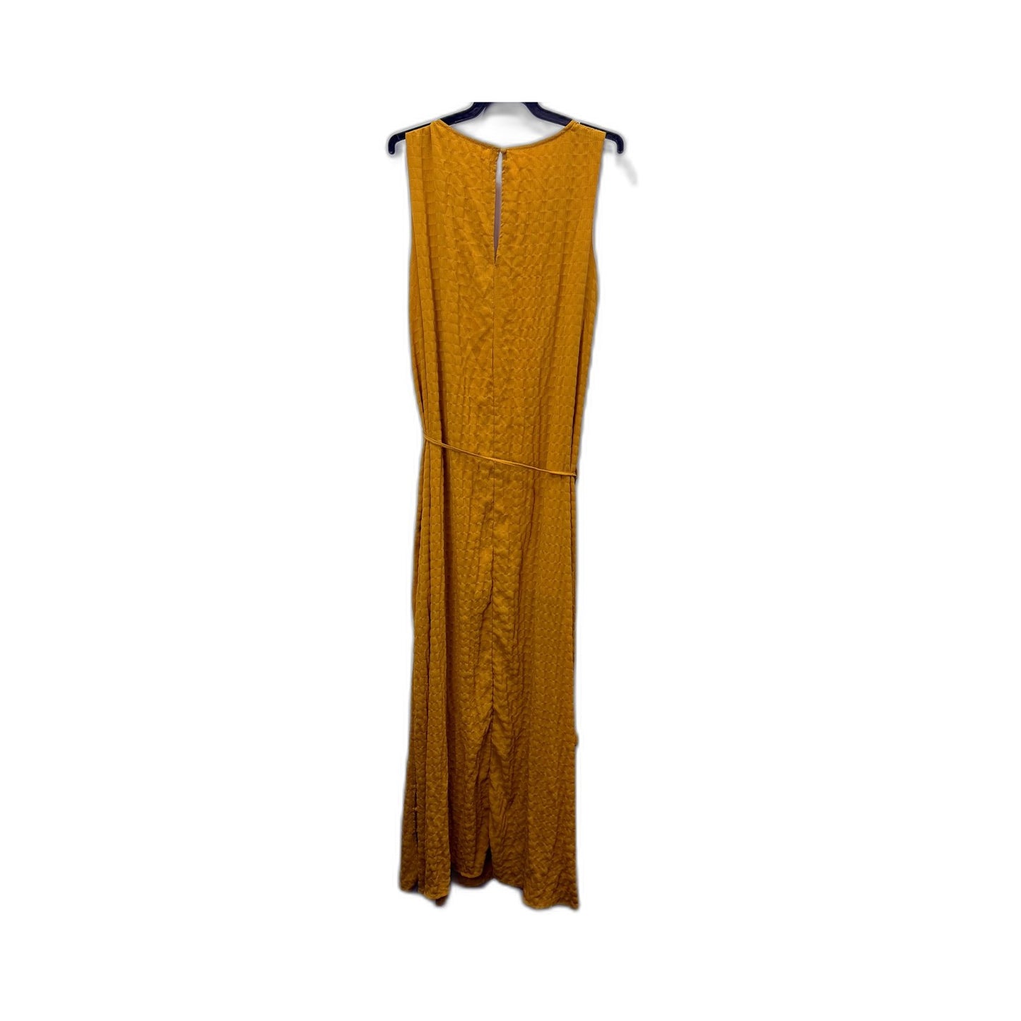 Chancery Womens Sleeveless Maxi Dress Boho Viscose Mustard Yellow Size 16 NEW
