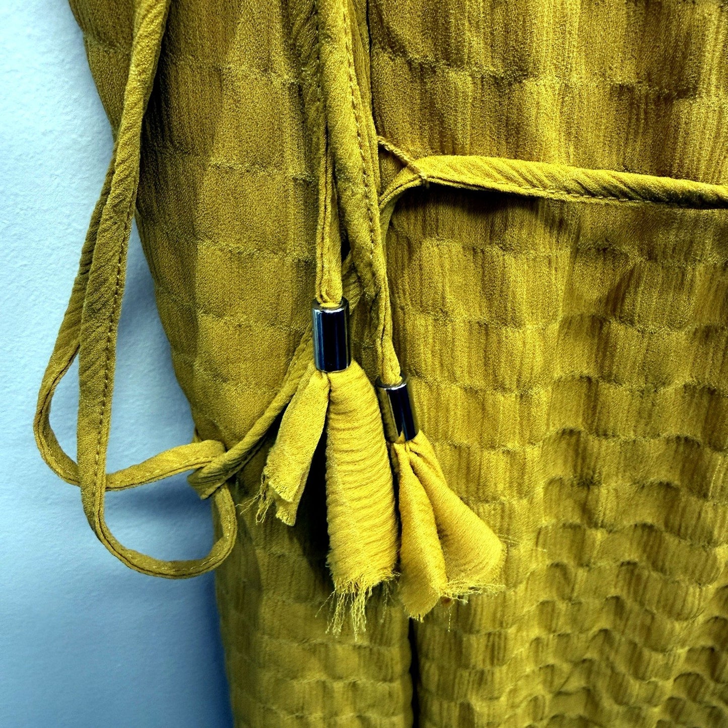 Chancery Womens Sleeveless Maxi Dress Boho Viscose Mustard Yellow Size 16 NEW