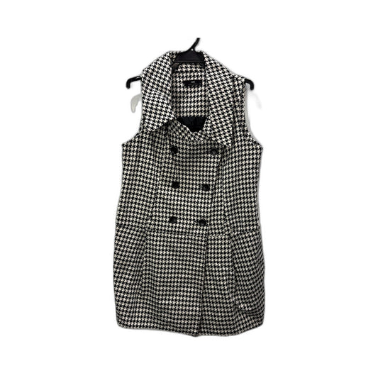 CUE Womens Houndstooth Dress Sleeveless Patterned Black and White Size 14
