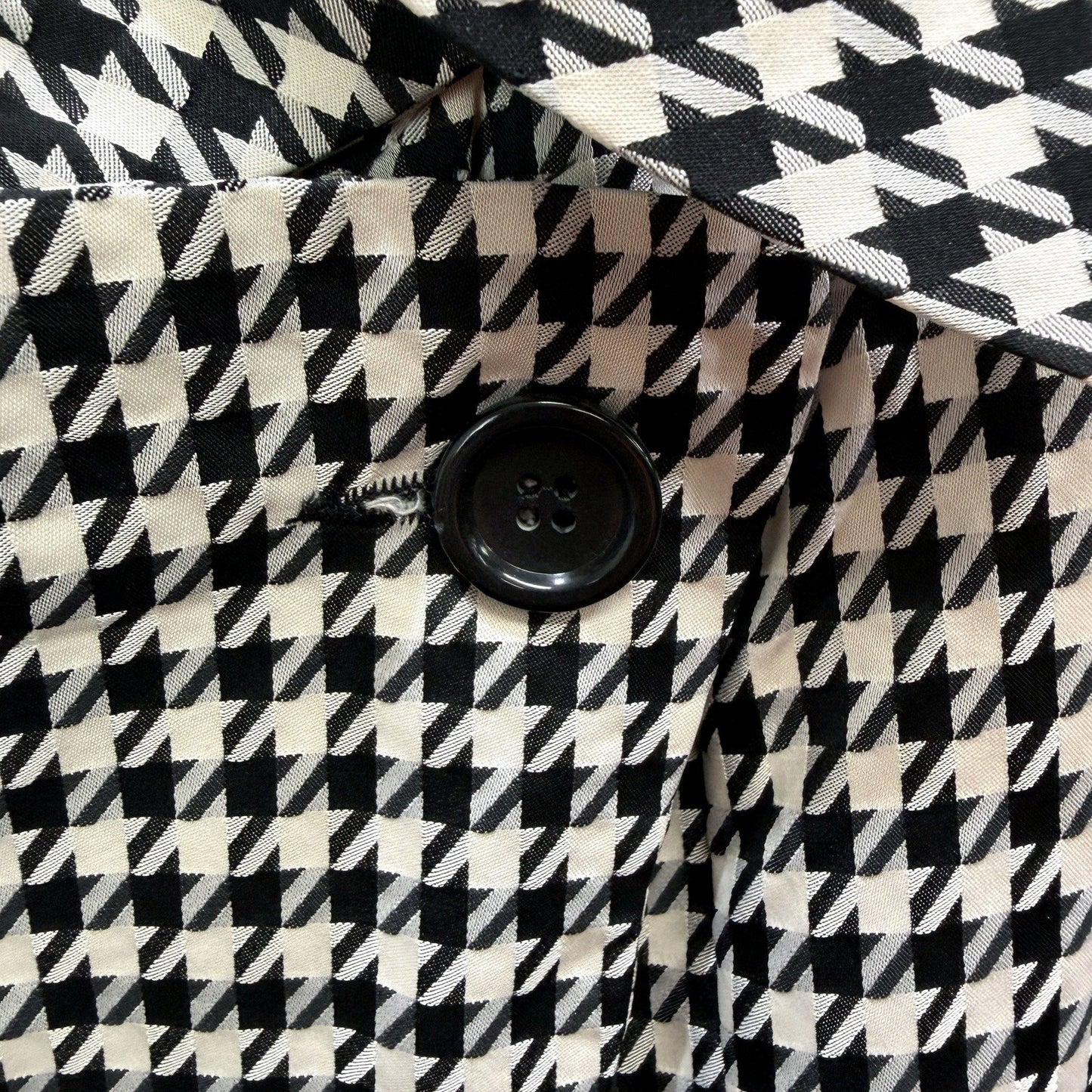 CUE Womens Houndstooth Dress Sleeveless Patterned Black and White Size 14