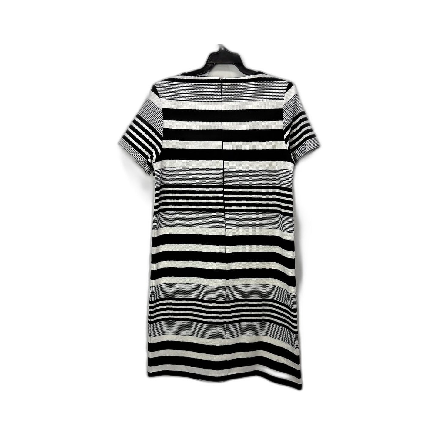 Maggie T Womens Striped Dress Casual Feminine Style Black and White Size 8
