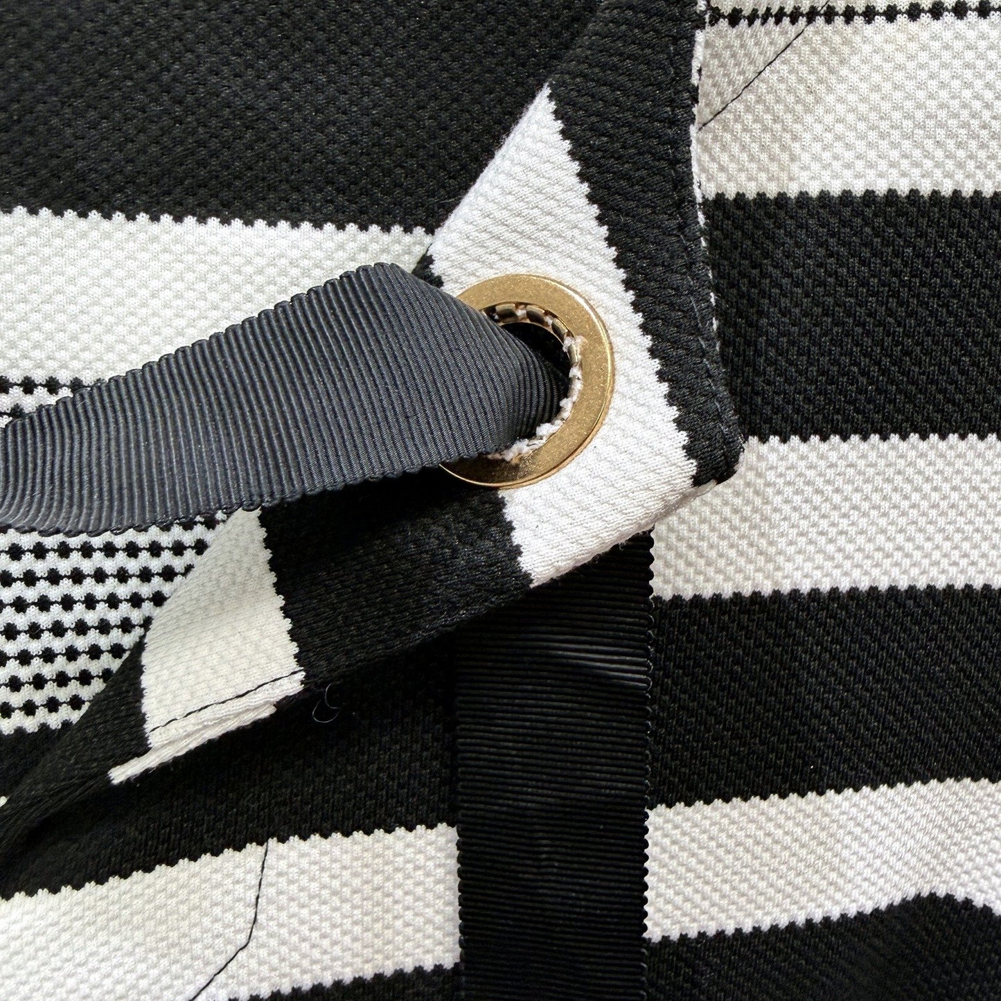 Maggie T Womens Striped Dress Casual Feminine Style Black and White Size 8