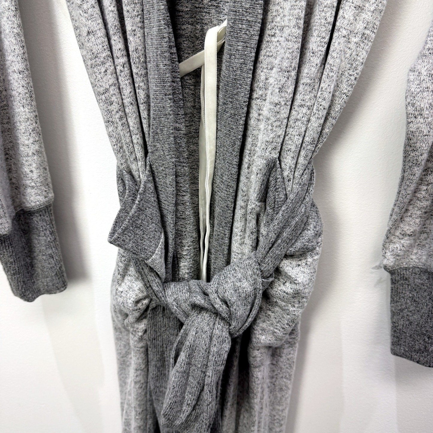 Peter Alexander Womens Gray Knit Pullover Robe Hooded Soft Comfortable Size S