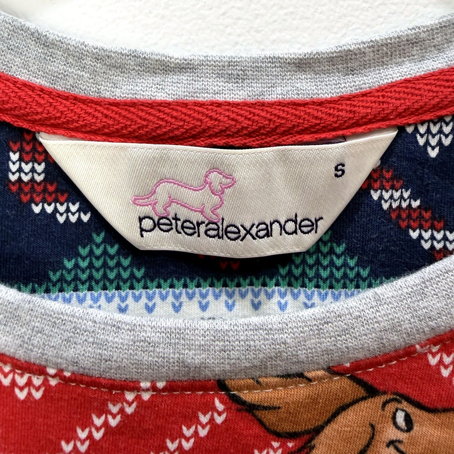 Peter Alexander Womens Reindeer Print Pullover Sweatshirt Multi Color Size S
