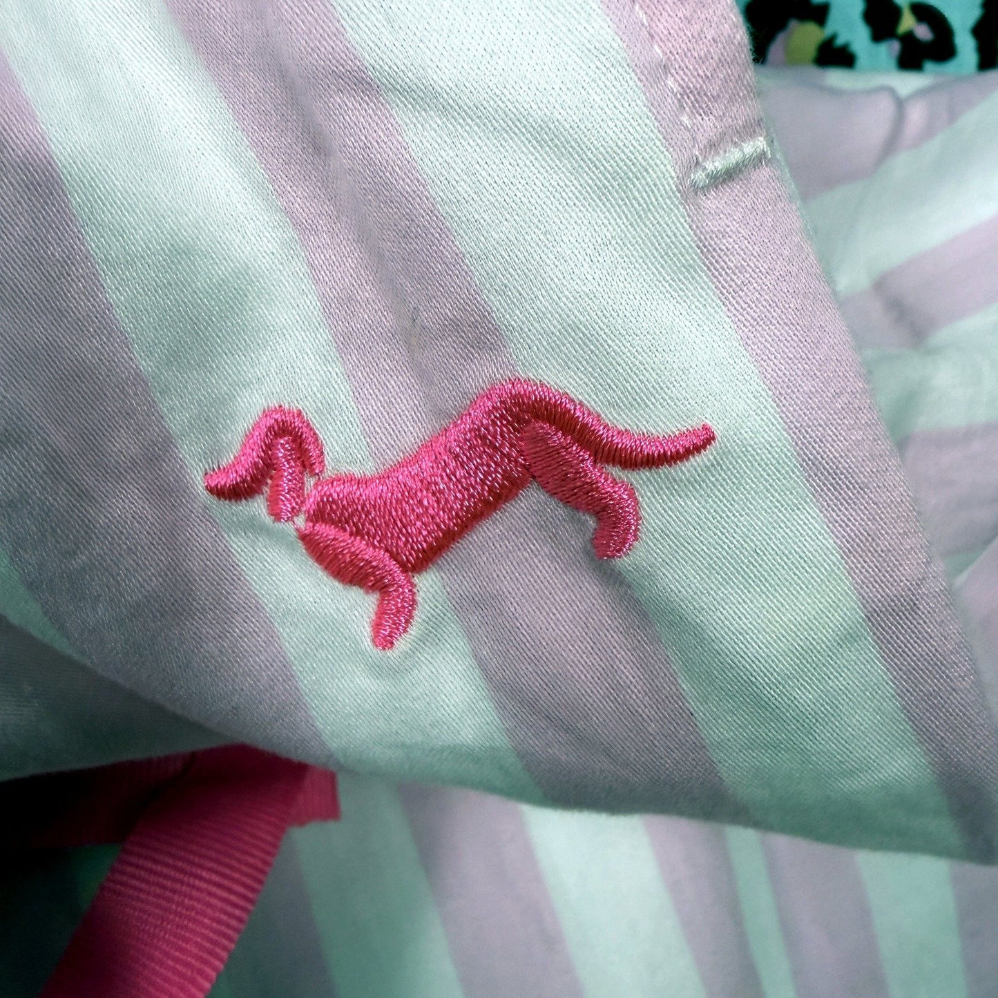 Peter Alexander Womens Striped Pajama Pants Pink and White Cotton Sleepwear XL