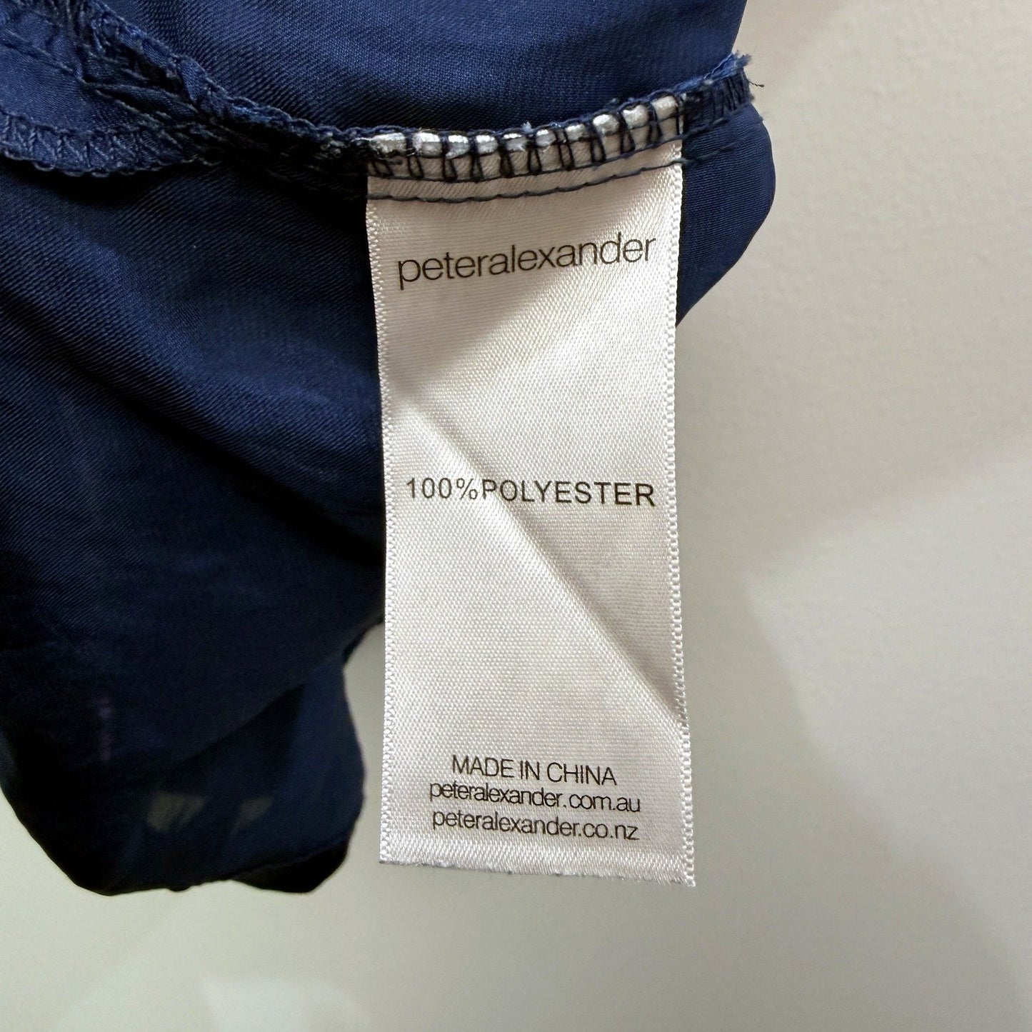 Peter Alexander Womens Navy Blue Pajama Top Size M