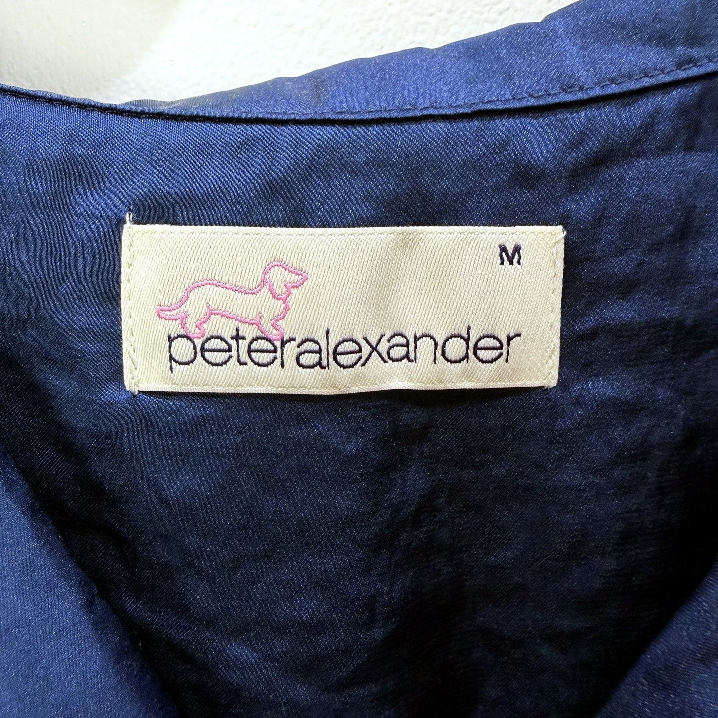 Peter Alexander Womens Navy Blue Pajama Top Size M