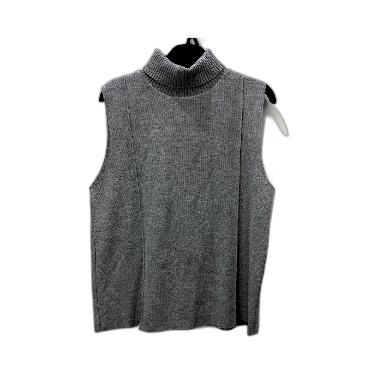 Zara Womens Sleepwear Tracksuit Gray Sleeveless Turtleneck Pullover Sweater