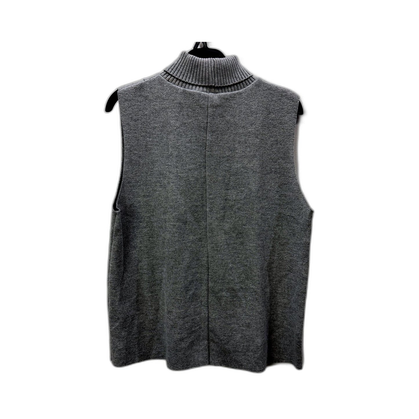 Zara Womens Sleepwear Tracksuit Gray Sleeveless Turtleneck Pullover Sweater