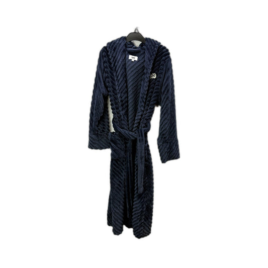 Lee Mens Hooded Plush Robe in Navy - Soft, Warm & Cozy Loungewear, Size S