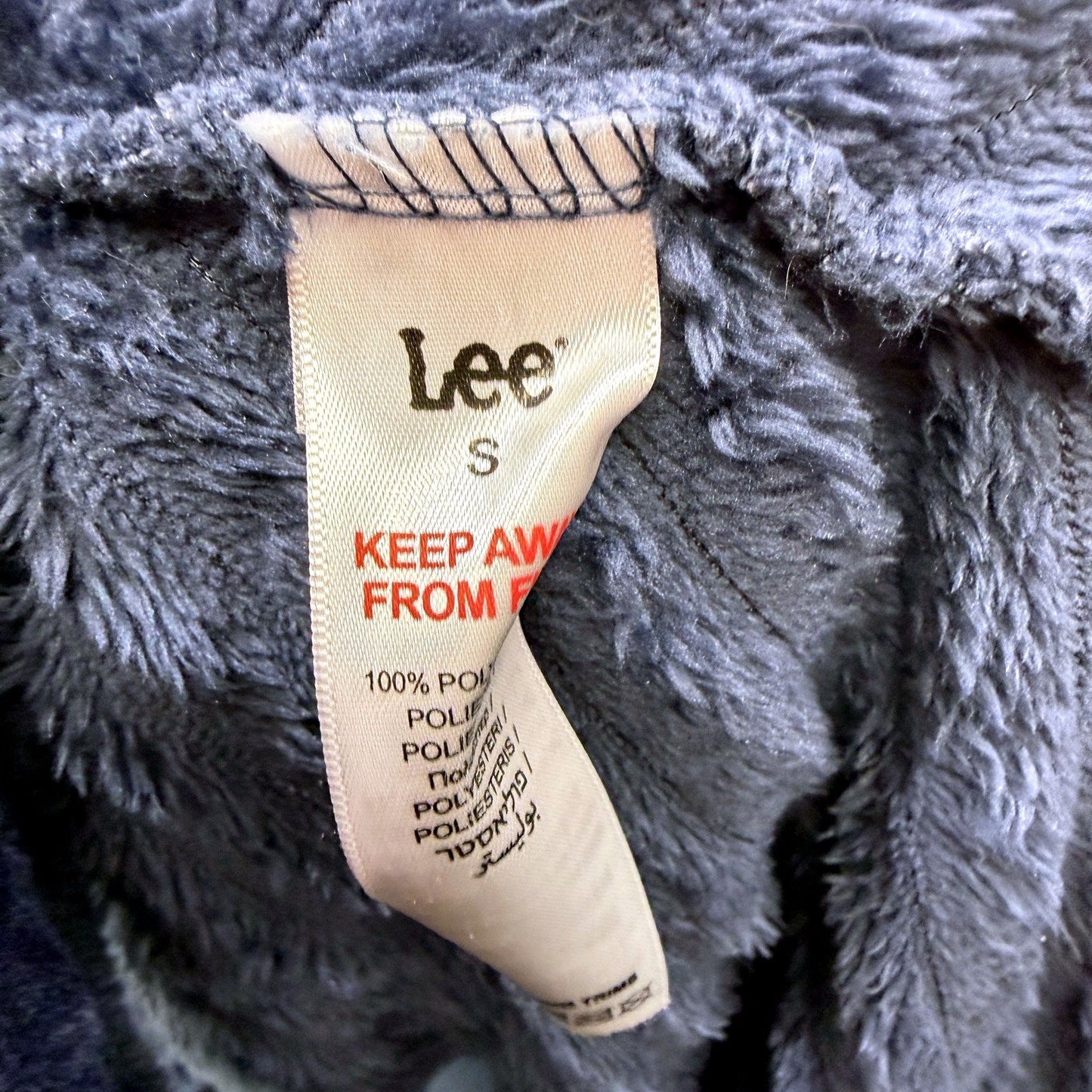 Lee Mens Hooded Plush Robe in Navy - Soft, Warm & Cozy Loungewear, Size S