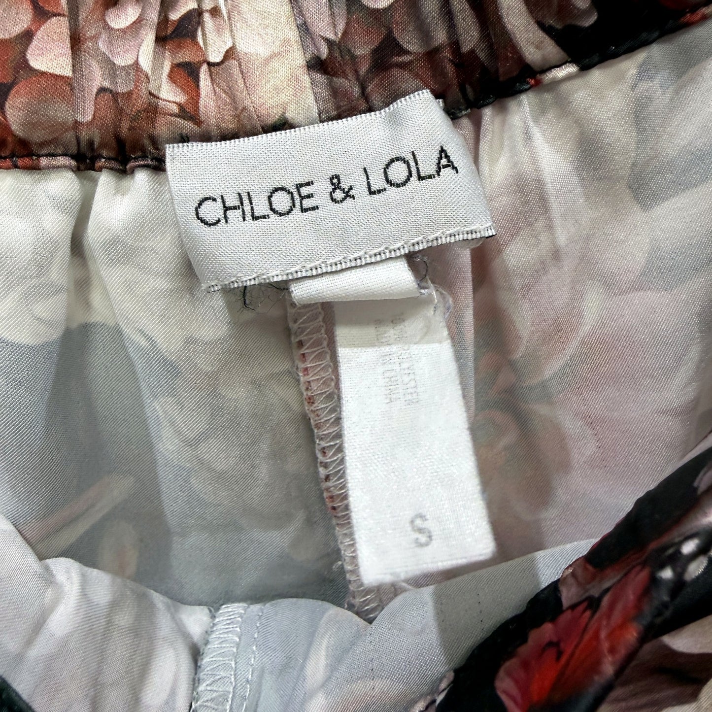 Chloe & Lola Womens Floral Pajama Set Soft Comfortable Multi Color Size Small
