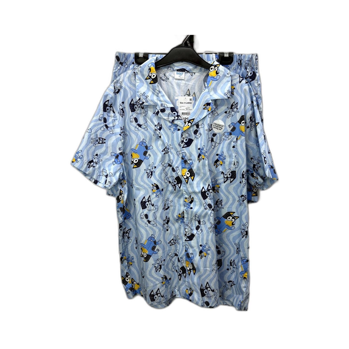 Bluey Mens Cartoon Pajama Set in Multi Color & - XL Size Size X Large NEW