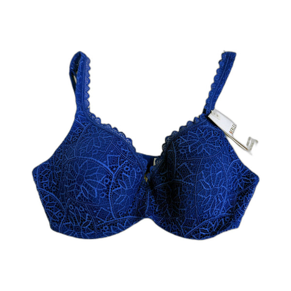 Berlei Womens Barely There Lace T-Shirt Bra Underwire Lingerie Blue Size 12D NEW