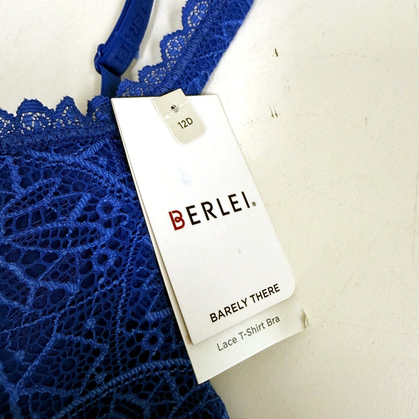 Berlei Womens Barely There Lace T-Shirt Bra Underwire Lingerie Blue Size 12D NEW