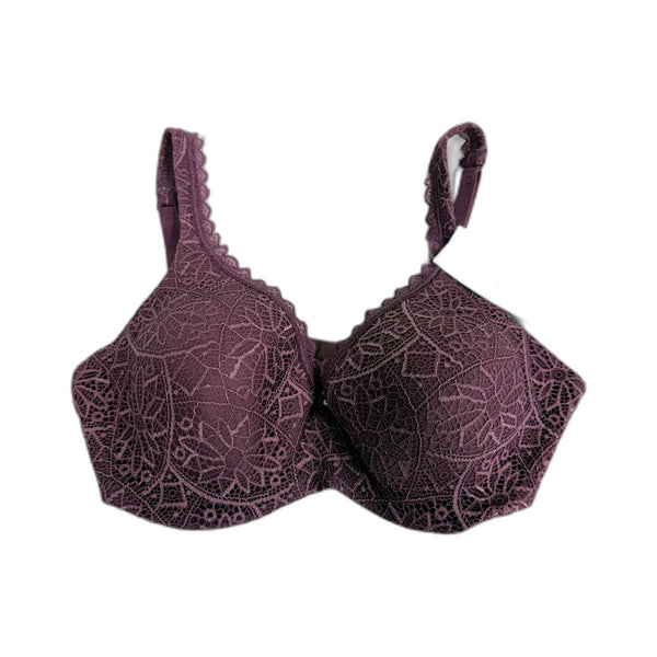 Berlei Womens Lace T-Shirt Bra, Barely There, Purple, Size 12D NEW