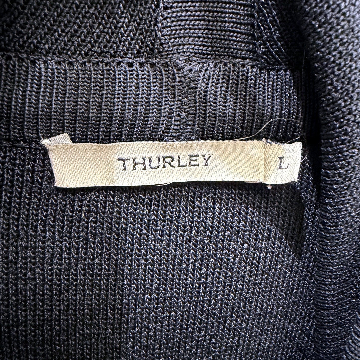 Thurley Womens Black Long Sleeve Pullover Sweatshirt Zip Up Size L