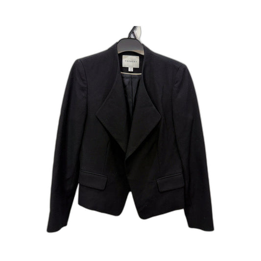Trenery Womens Wool Blazer - Classic Tailored Black Jacket, Size 8