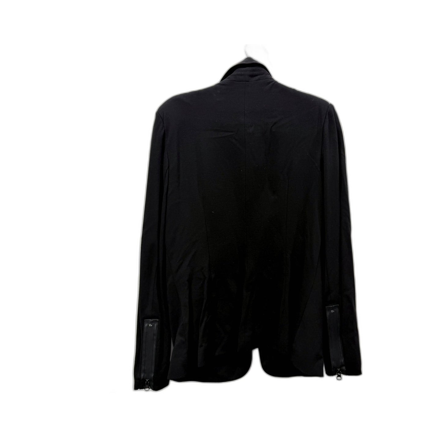 Charlie Brown Womens Black Blazer Lightweight Rayon Nylon Spandex Size 14
