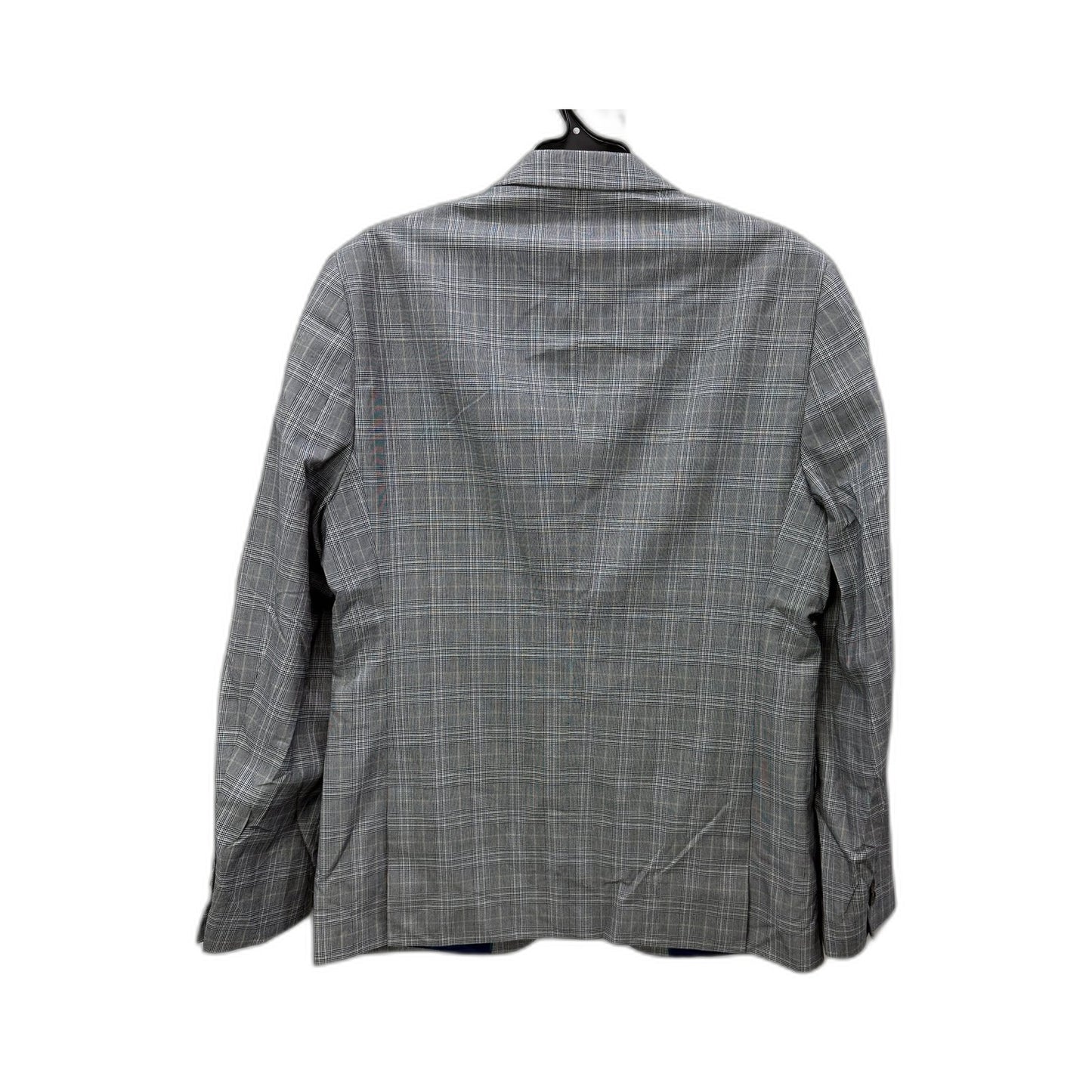 River Island Mens Gray Plaid Suit Jacket, Size 40R