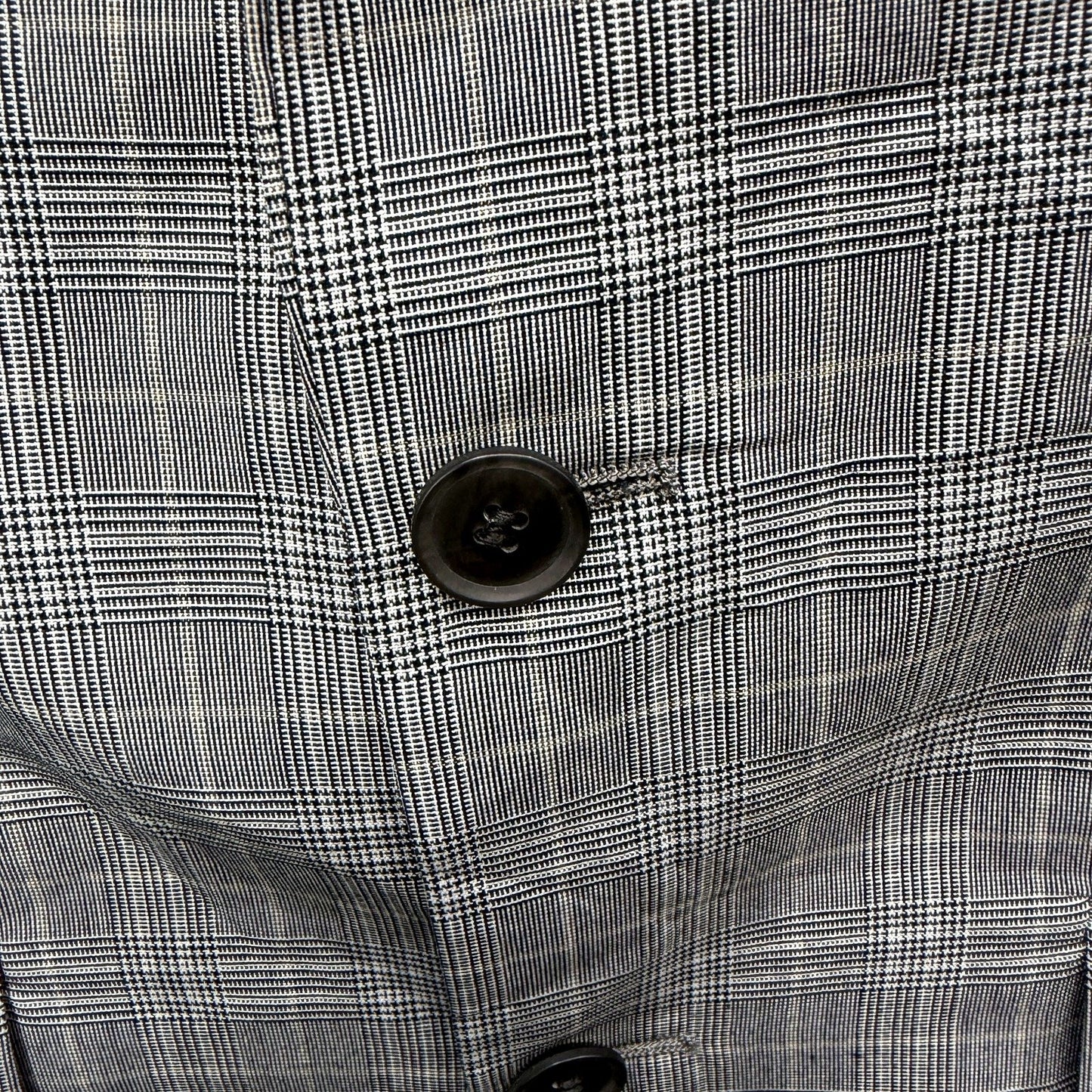 River Island Mens Gray Plaid Suit Jacket, Size 40R