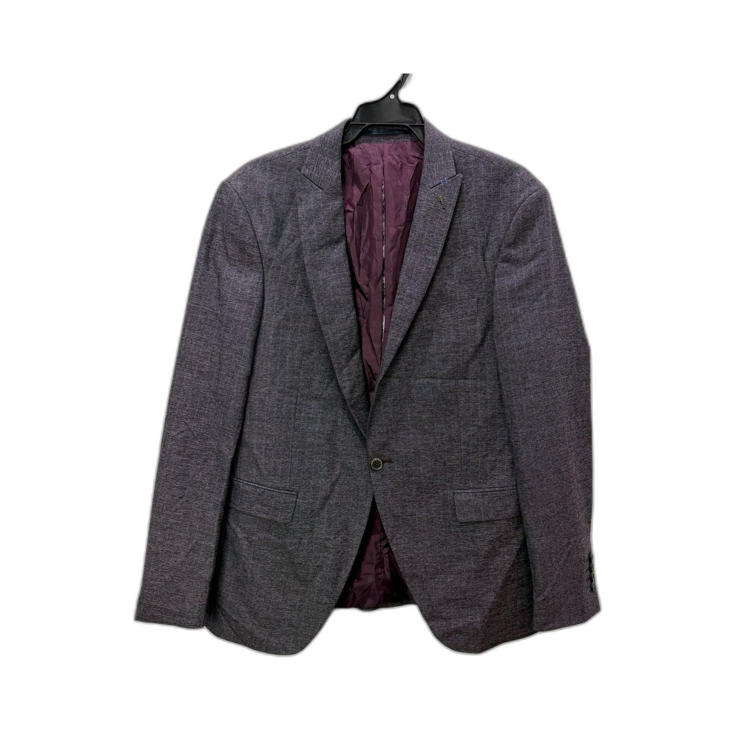 Travis Mens Slim Fit Suit Jacket in Wine, Size 40R
