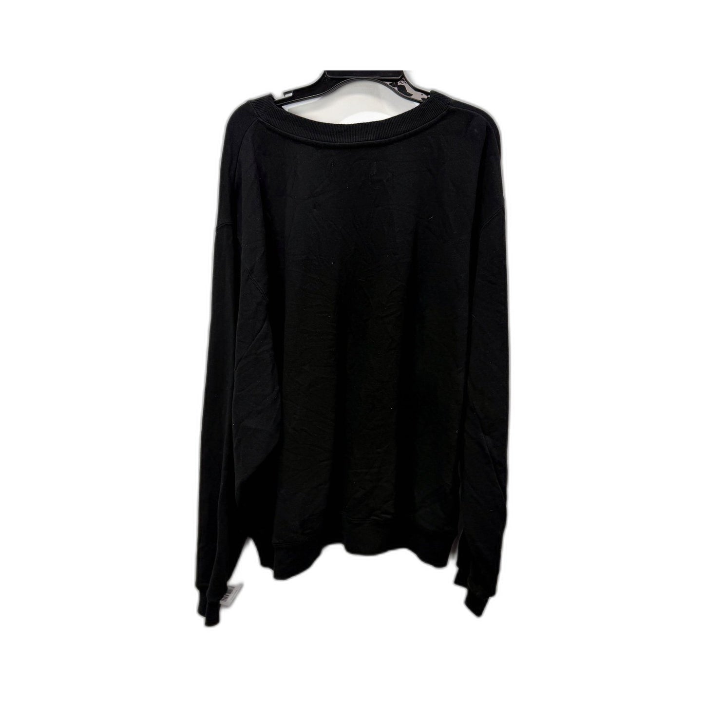 Assembly Label Womens Cotton Pullover Sweatshirt in Black, Size 14