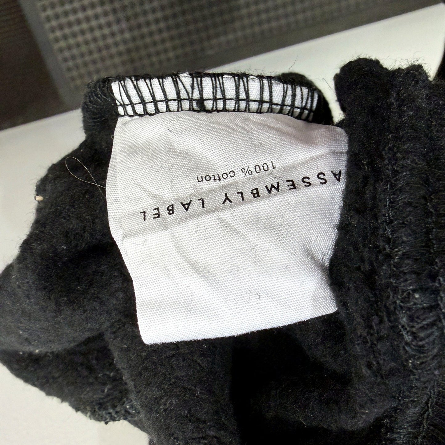 Assembly Label Womens Cotton Pullover Sweatshirt in Black, Size 14