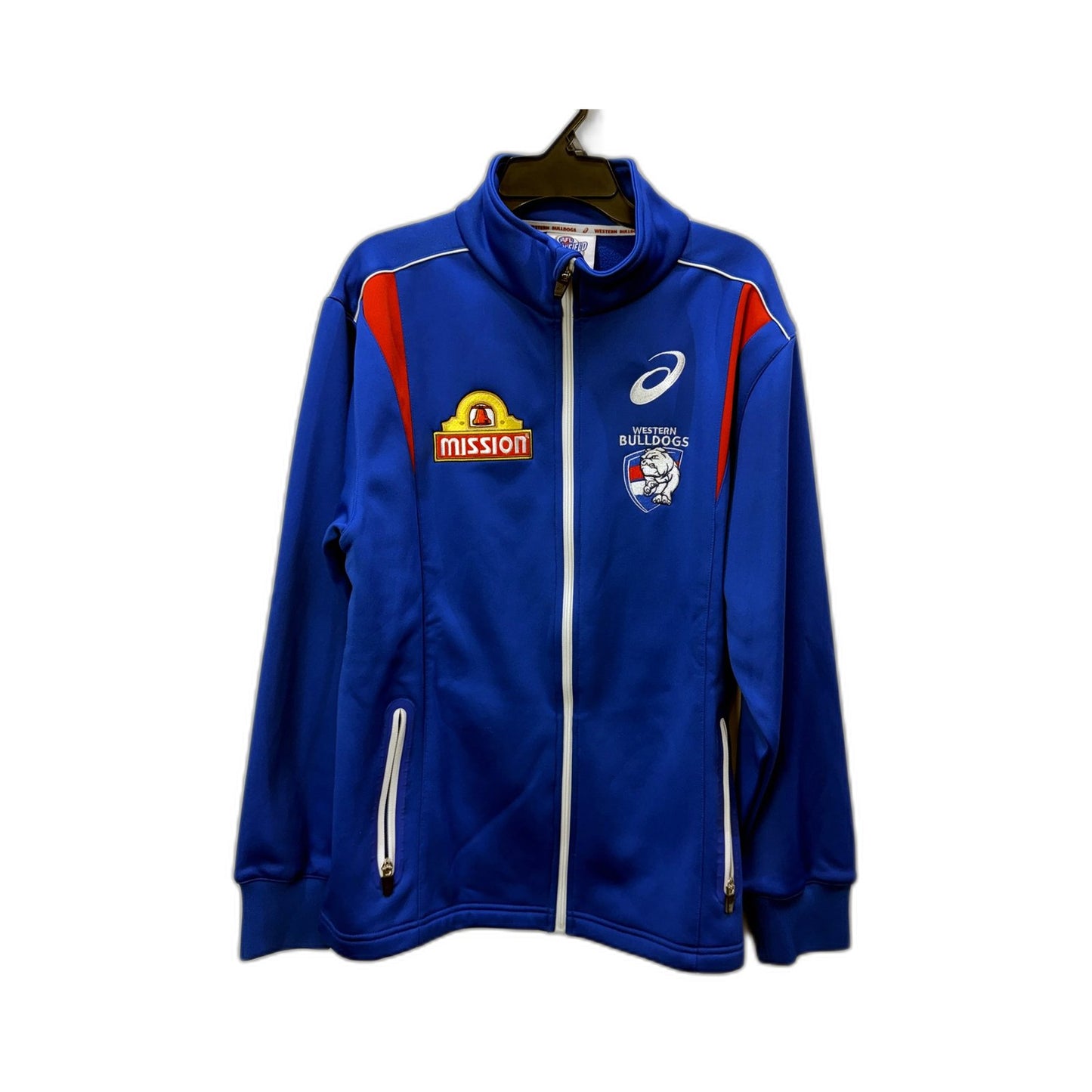 Asics Womens Western Bulldogs Pullover Sweatshirt in Blue, Size 12