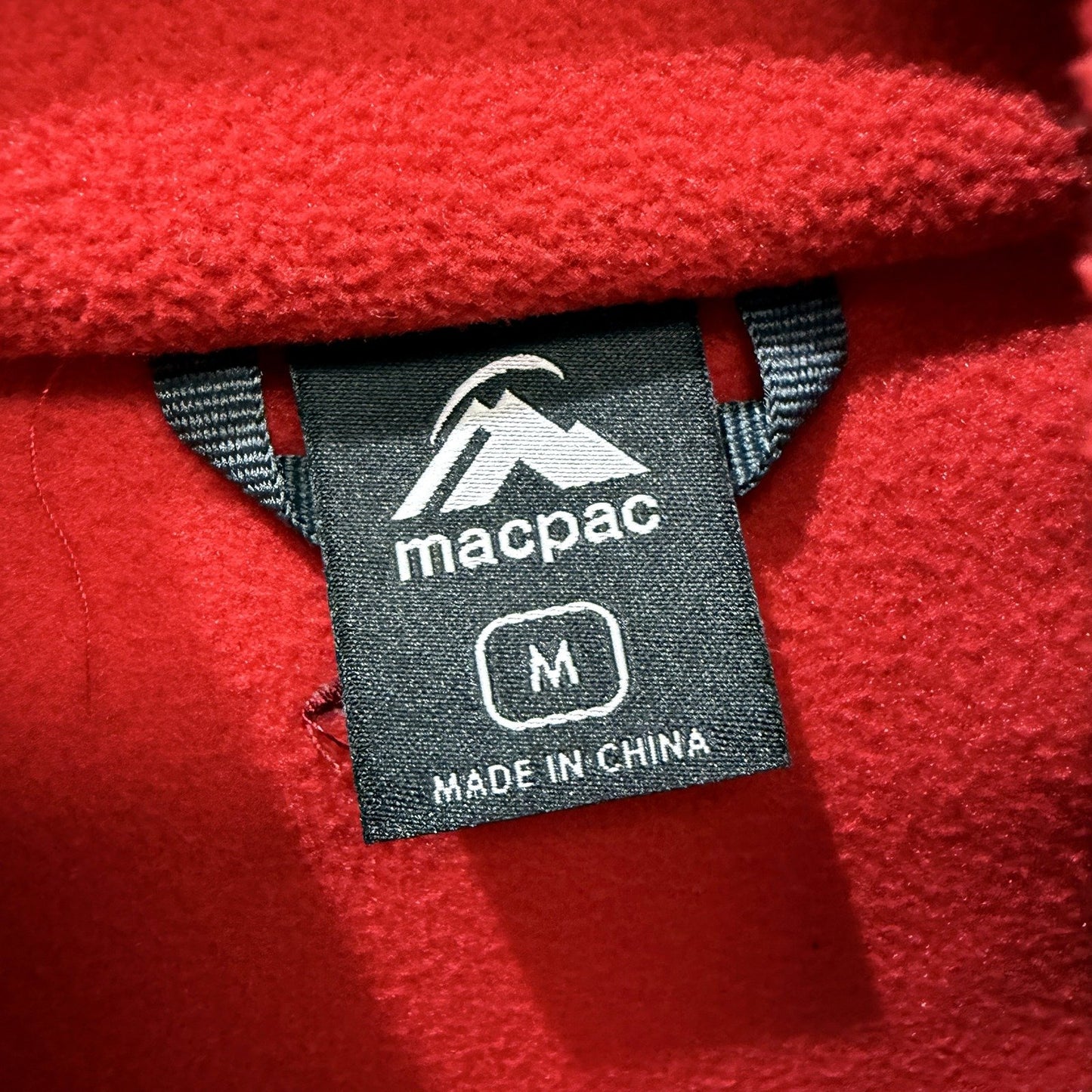 Macpac Mens Red Fleece Pullover Sweatshirt - Activewear Size M
