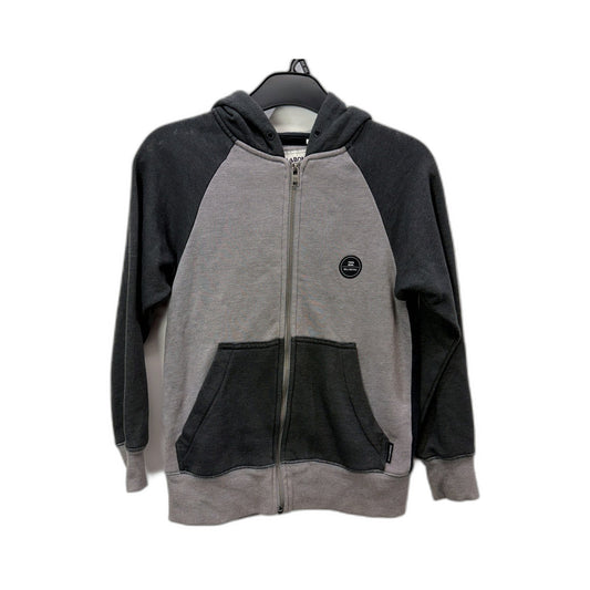 Billabong Boys Gray/Black Pullover Hoodie Zip-Up Hooded Sweatshirt Size 10