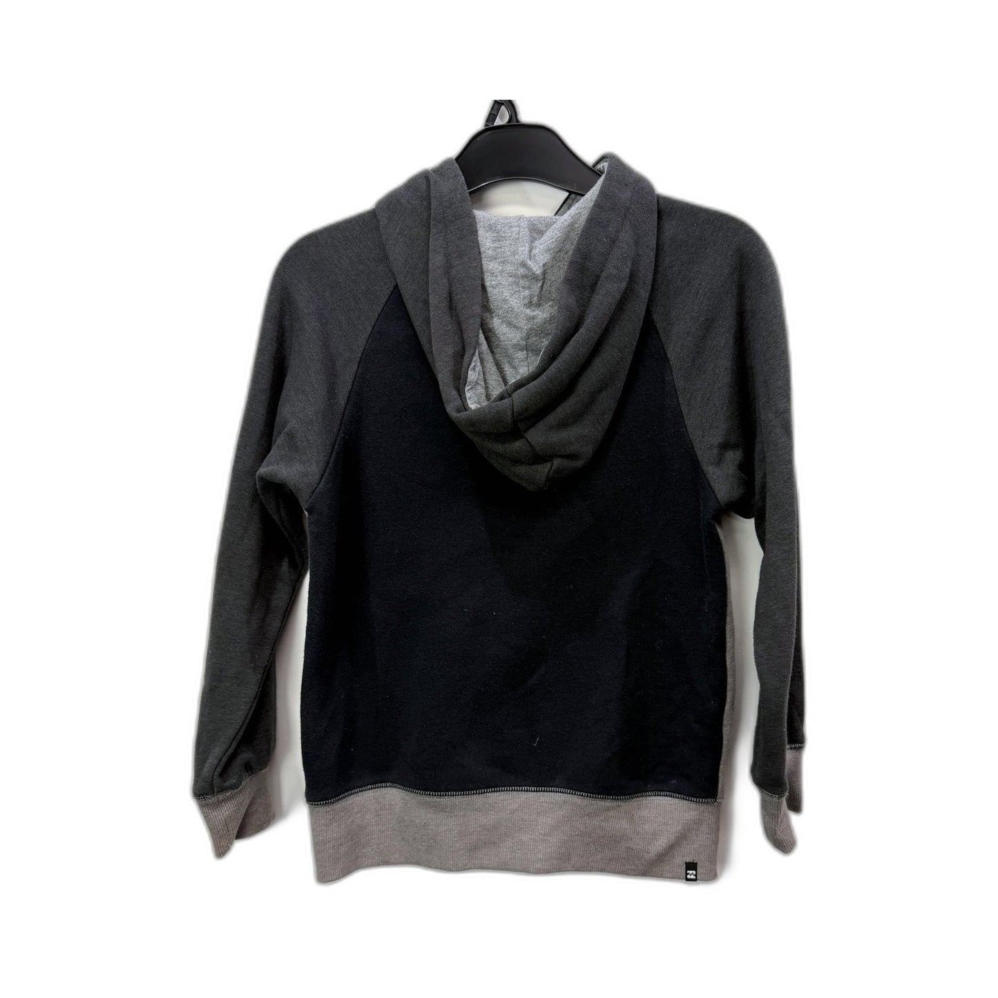 Billabong Boys Gray/Black Pullover Hoodie Zip-Up Hooded Sweatshirt Size 10