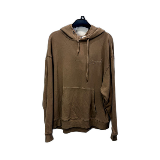 Jaggad Womens Tan Cotton Pullover Hoodie Hooded Sweatshirt Size M