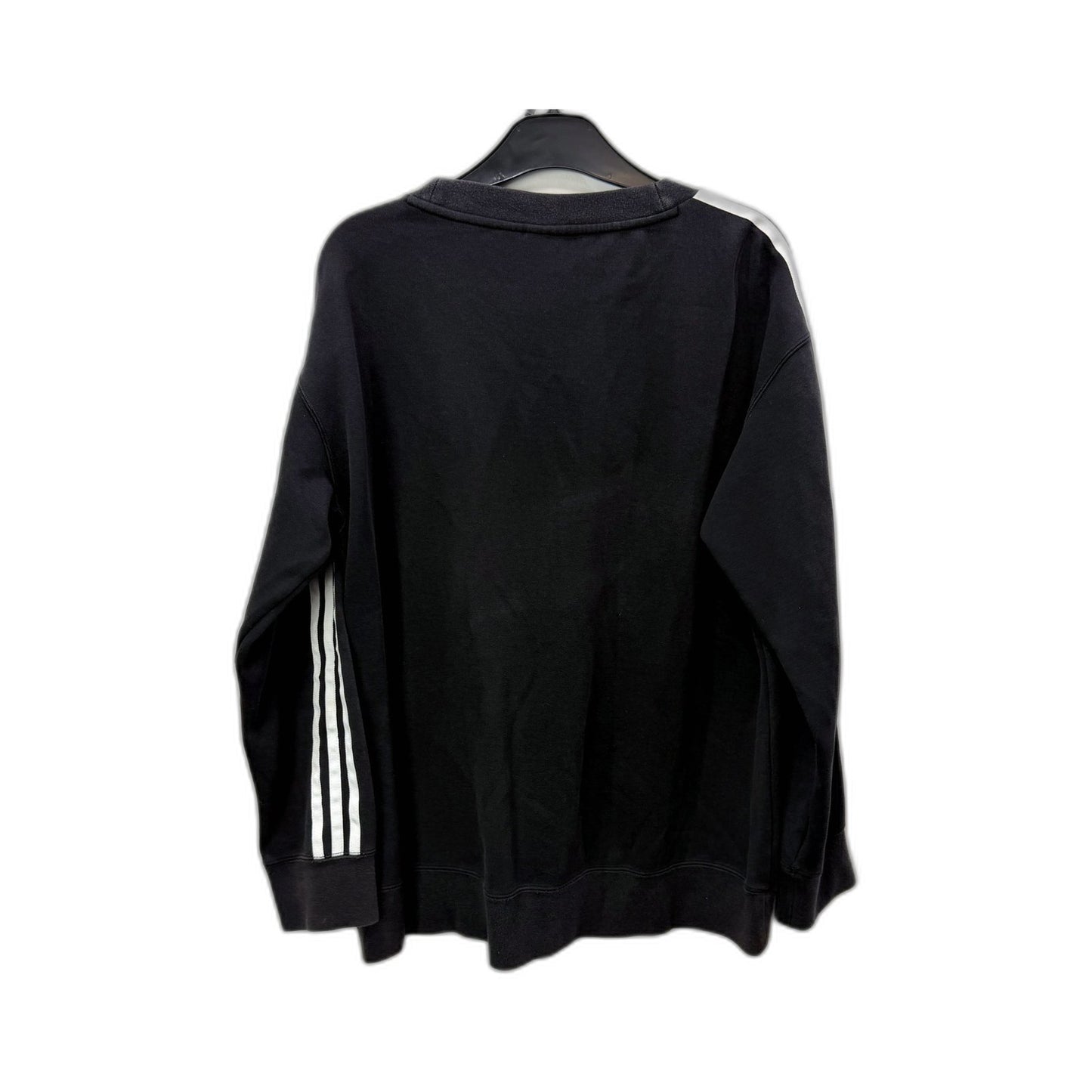 adidas Womens Crew Sweatshirt Casual Comfortable Cotton Blend Black Size 12