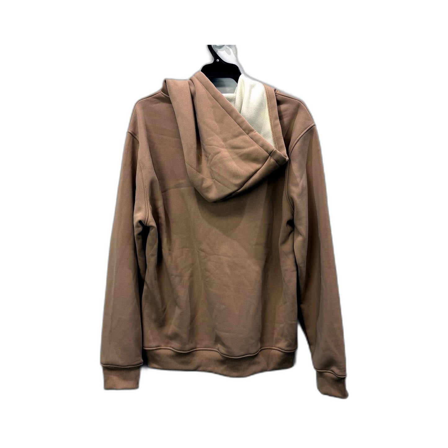 Bay Stone Mens Tan Cotton Pullover Hoodie Sweatshirt in Size Small